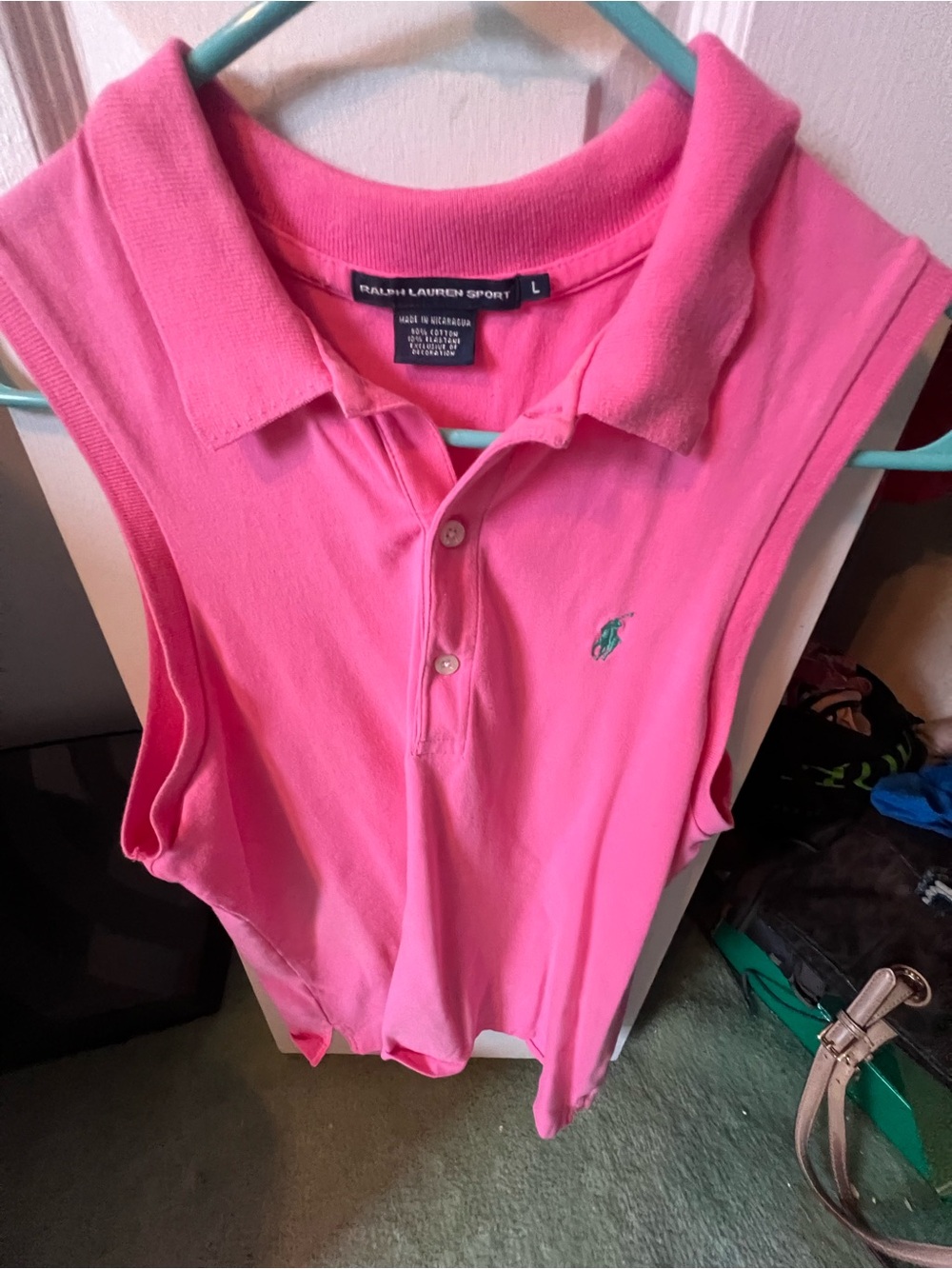 Ralph Lauren Sport women’s  Pink Sleeveless Polo Top